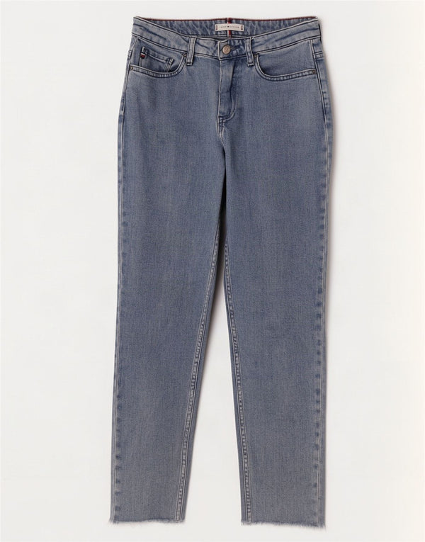 Tommy Hilfiger Womens Gramercy Crop Tapered Jeans W27 L25 Blue Cotton