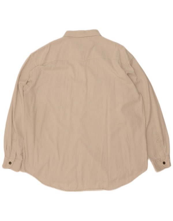 Vintage Mens Shirt 2XL Beige