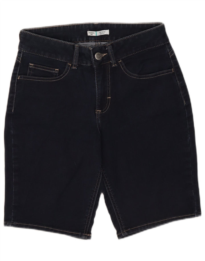 Lee Womens Riders Mid Rise Bermuda Denim Shorts W28 Medium Navy Blue