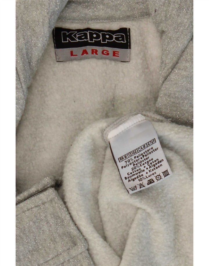 Kappa Damen-Trainingsanzug-Oberteiljacke UK 14 Large Grau Polyester