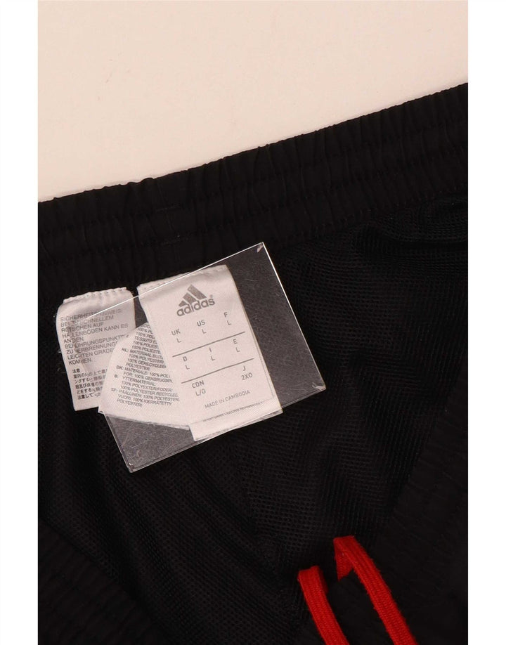 Adidas Mens Tracksuit Trousers Joggers Large Black Polyester