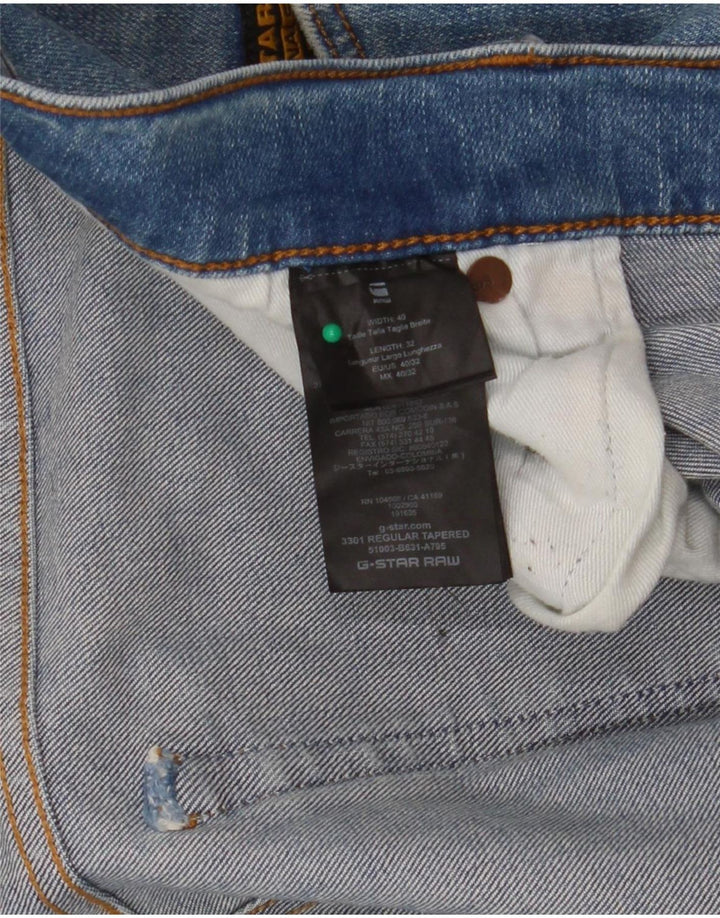 G-Star Mens 3301 Slim Jeans W40 L32 Blue