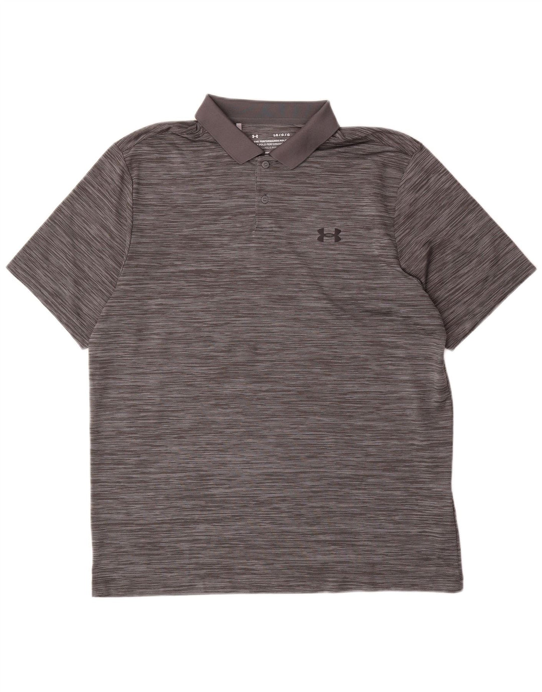 Under Armour Polo Homme Large Gris Rayure Polyester