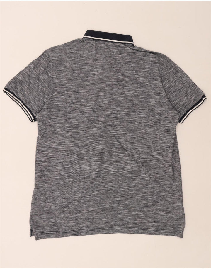 PENGUIN Herre poloshirt XL Grå Flecked Bomuld