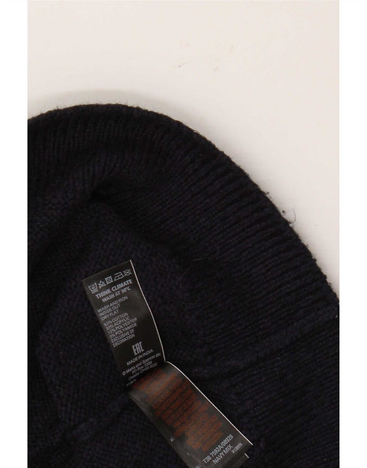 Marks & Spencer Dame Turtle Neck Jumper Sweater UK 12 Medium Navy Blue