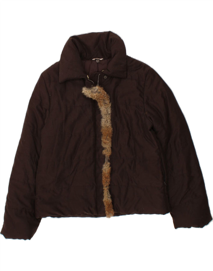 STEFANEL Womens Padded Jacket UK 16 Large Brown Polyester Vintage Stefanel and Second-Hand Stefanel from Messina Hembry 