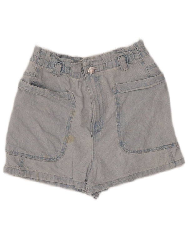 Zara Damen Jeansshorts mit hoher Taille, EU 36, XS, W26, Blau