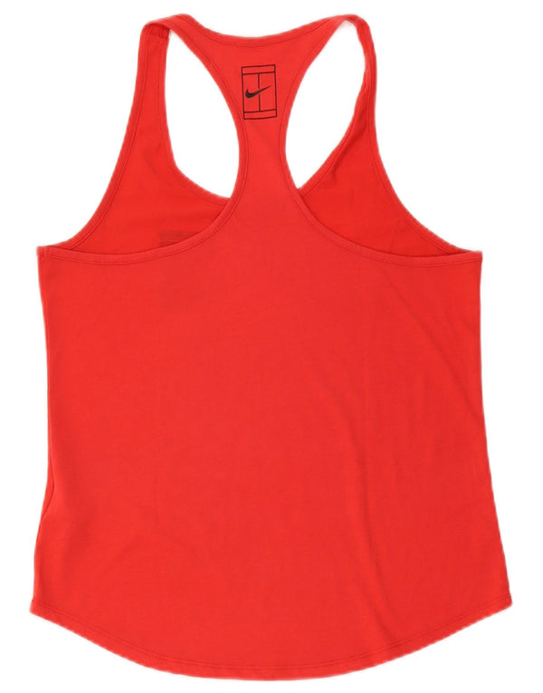 Nike női Dri Fit mellény felső UK 12 közepes piros poliészter