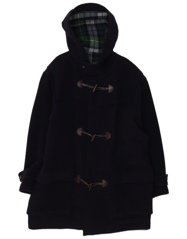 Vintage Herre Hooded Duffel Coat UK 42 XL Navy Blue