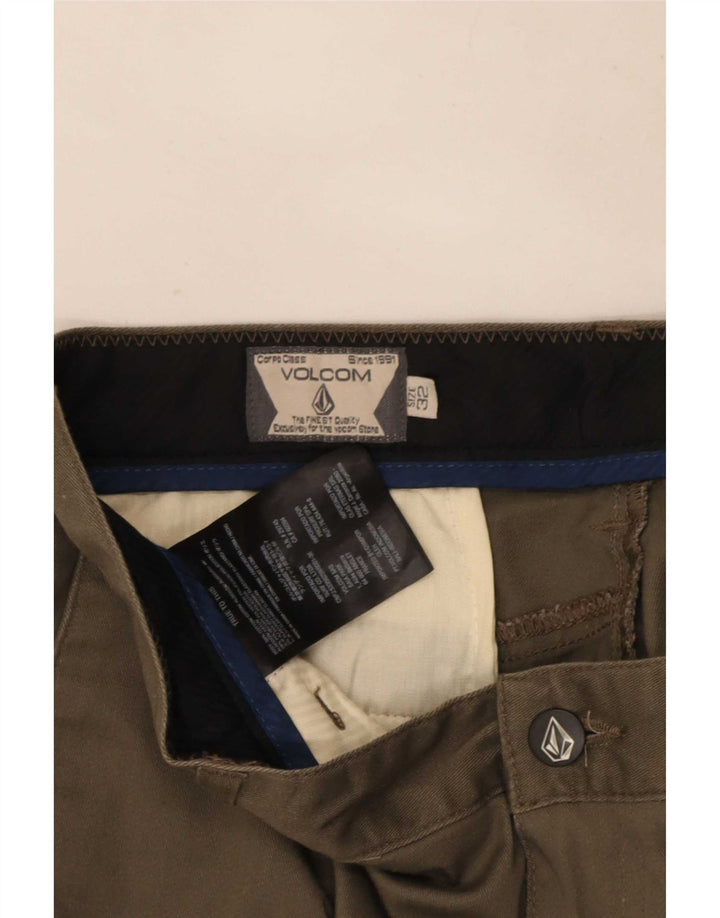 Volcom Mens Chino Shorts W32 Medium Khaki Cotton