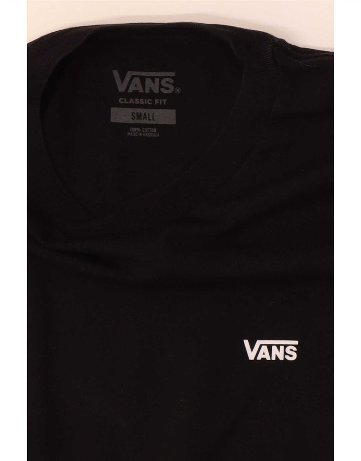 Vans Mens Classic Fit T-Shirt Top Small Black Cotton