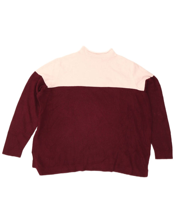 Marks & Spencer Damski sweter z golfem UK 20 2XL Burgundowy