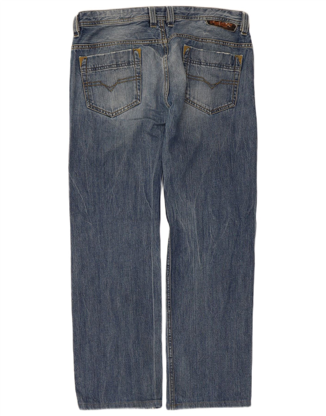 Diesel Herren Straight Jeans W32 L30 Blaue Baumwolle