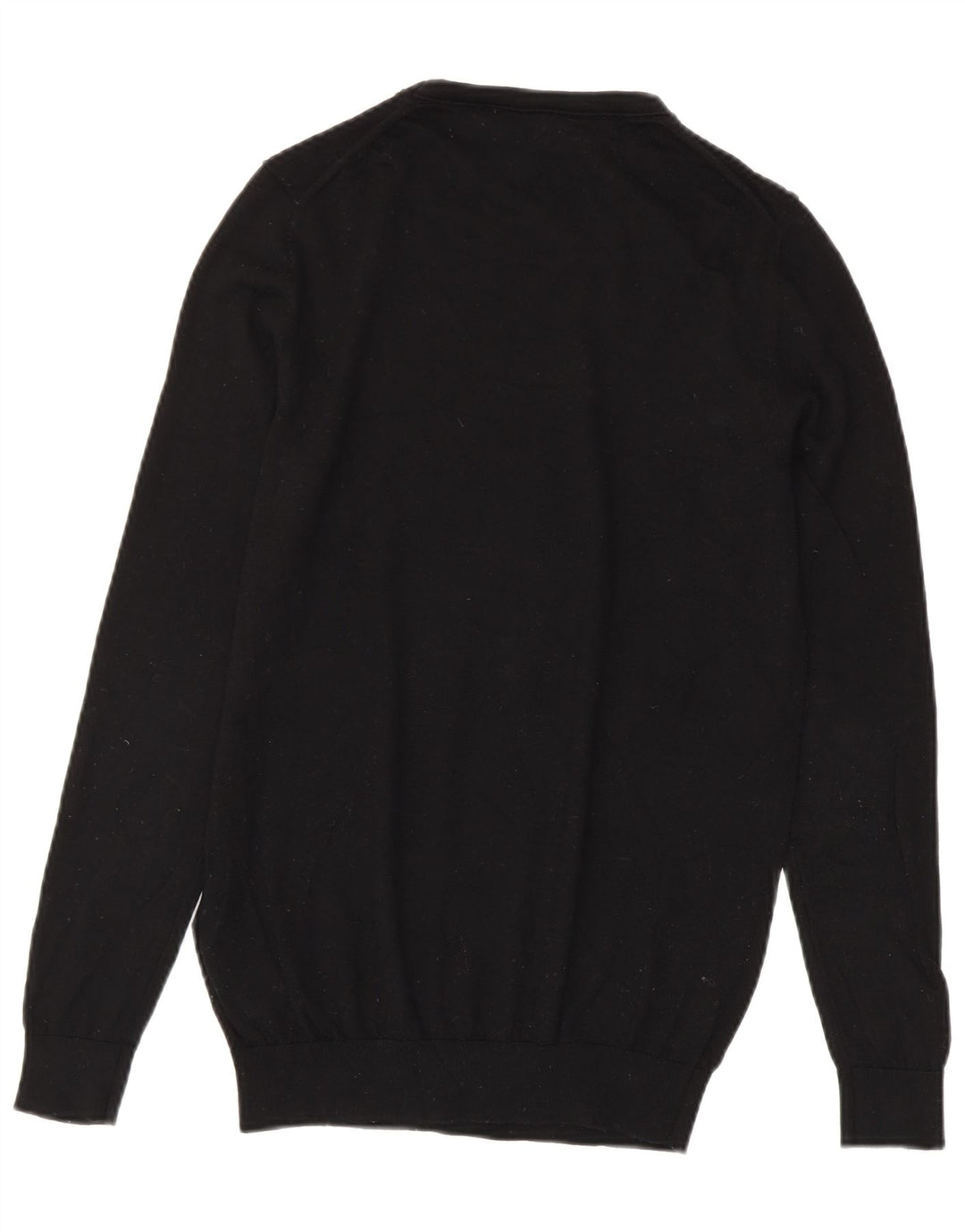 Reiss Mens Crew Neck Jumper Sweater XS Black Wool