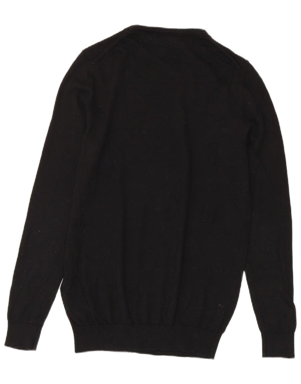 Suéter masculino Reiss com gola redonda XS de lã preta