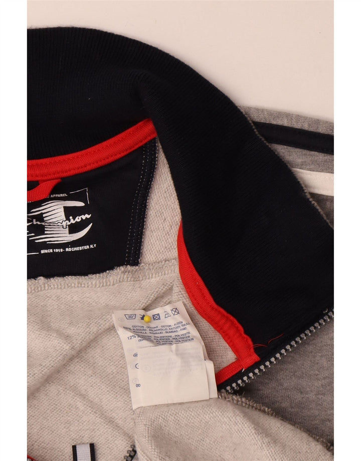 Champion Mens Tracksuit Top Jacket Large Grey Flecked Cotton