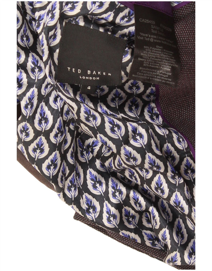 Ted Baker Veste blazer à 2 boutons pour homme Taille 4 Grand Violet Polyester Moderne