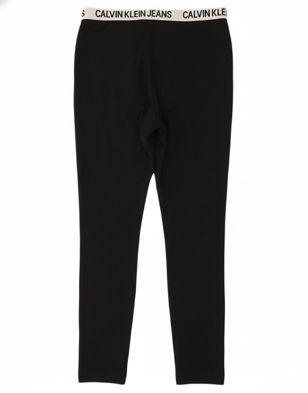 CALVIN KLEIN Womens Graphic Leggings UK 16 Large  Black