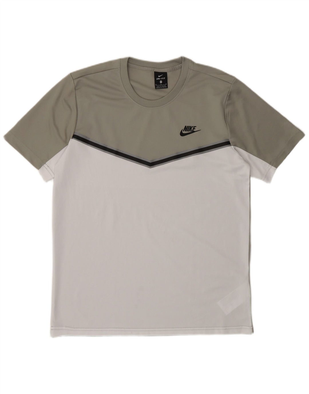 Tricou Nike Dri Fit pentru bărbați Top Mediu Gri Poliester Colorblock