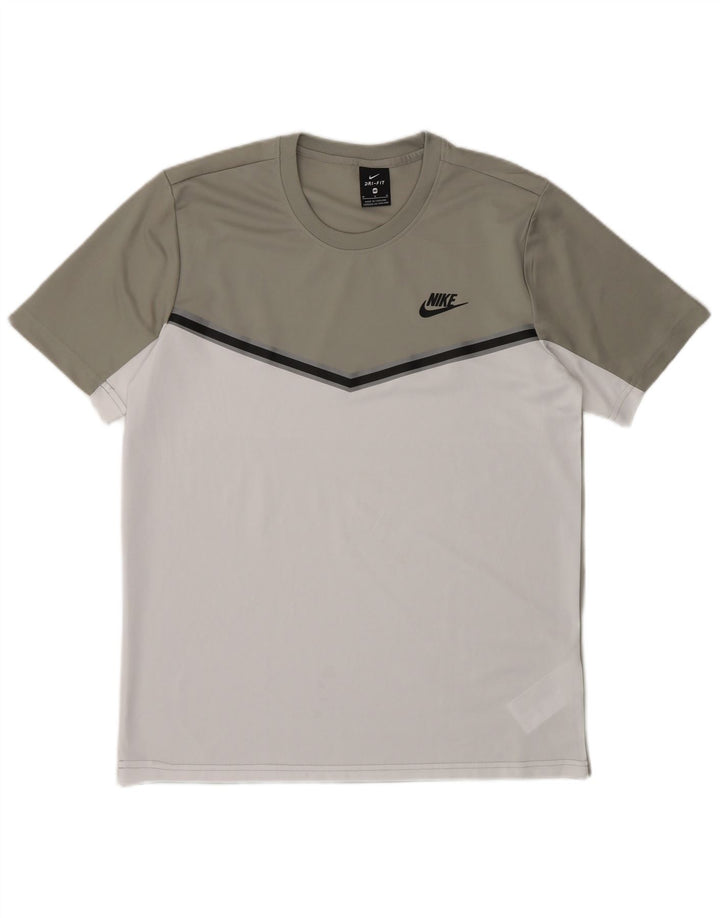 Tricou Nike Dri Fit pentru bărbați Top Mediu Gri Poliester Colorblock