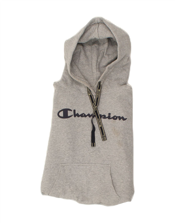 CHAMPION Mens Graphic Hoodie Jumper XS Grey Cotton Vintage Champion and Second-Hand Champion from Messina Hembry 