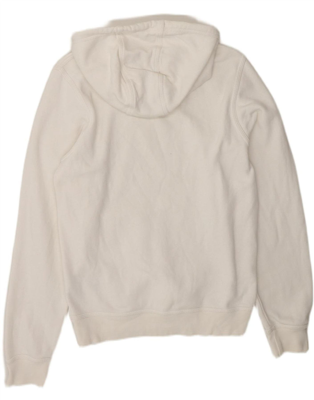 NIKE Mens Hoodie Jumper Small White Cotton