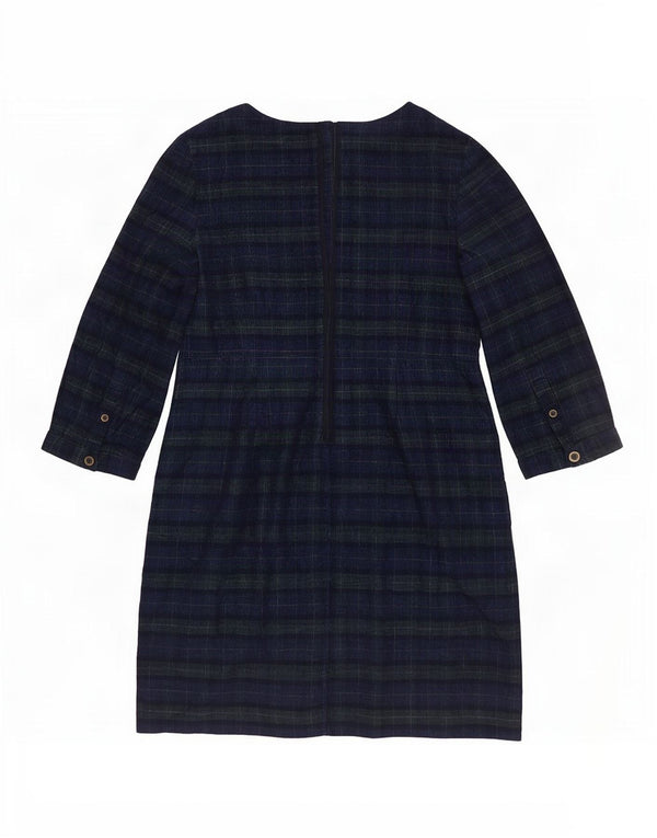 Joules Damen-Cord-Etuikleid mit 3/4-Ärmeln, Gr. 40, Marineblau kariert