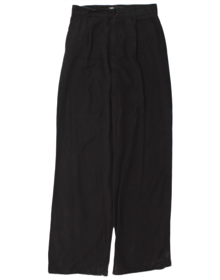 Marks & Spencer Womens Pegged Chino Trousers Small W26 L34 Black Lyocell