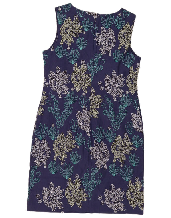 White Stuff Ärmelloses Etuikleid für Damen, UK 12, Mittel, Marineblau, Blumenmuster