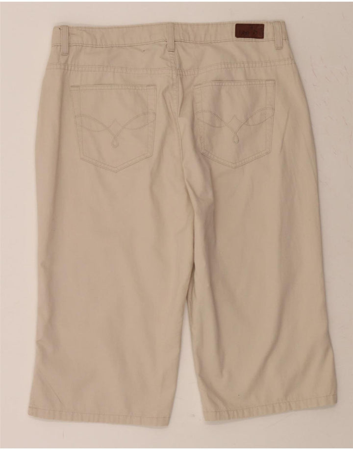 LEE Womens Bermuda Shorts US 14 XL W34  Beige Cotton Vintage Lee and Second-Hand Lee from Messina Hembry 