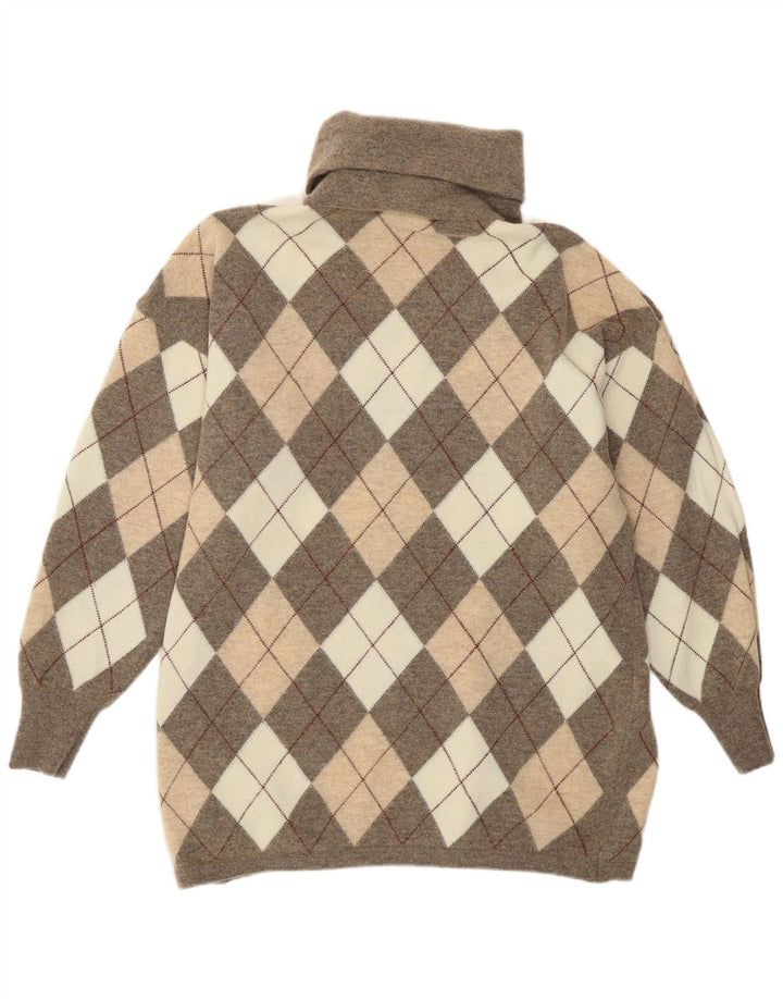 Gispa Rollkragenpullover für Damen, UK 18, XL, Grau Argyle/Diamant