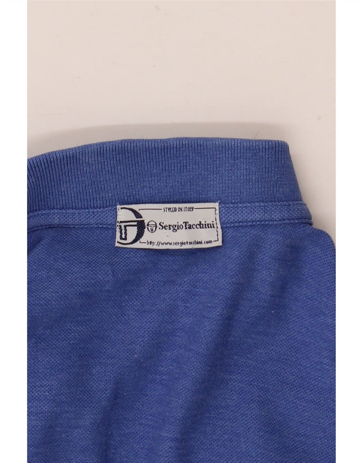 SERGIO TACCHINI Mens Polo Shirt Large Blue