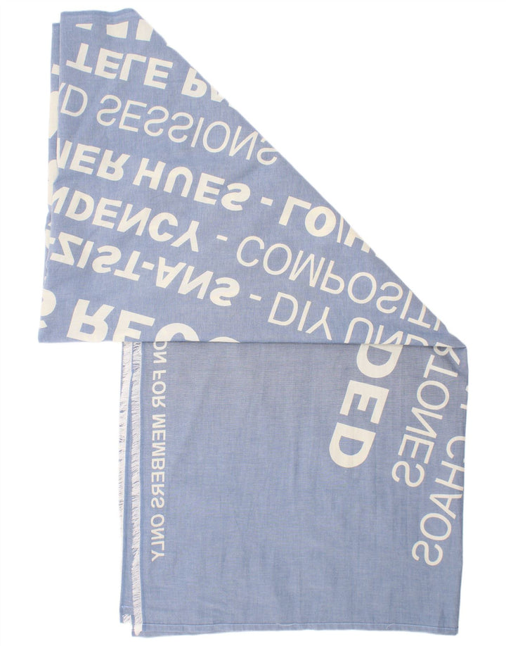 Sciarpa rettangolare con grafica da donna Diesel, taglia unica in cotone blu