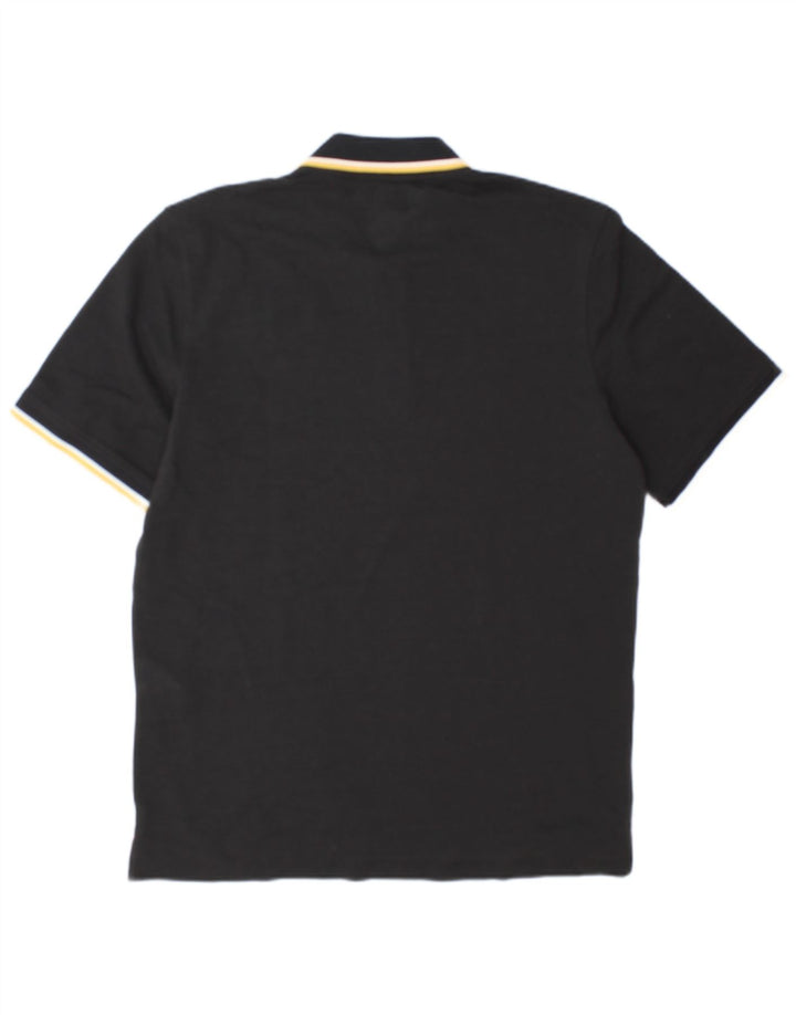 Jack & Jones Mens Polo Shirt Large Black Cotton