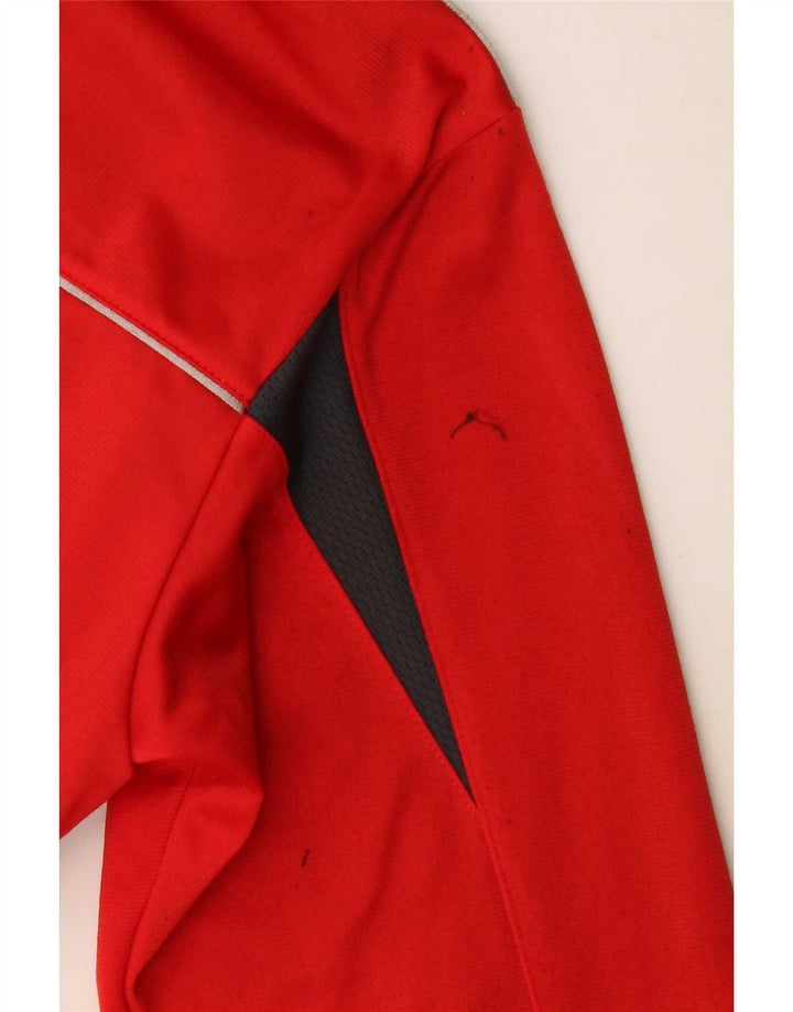 Adidas Boys Graphic Tracksuit Top Jacket 11-12 Years Red Colourblock