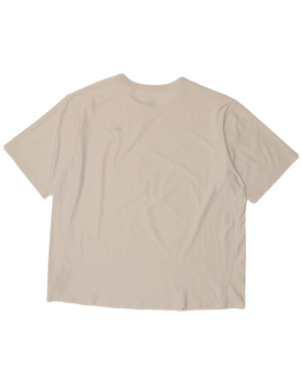 Nike Mens Dri Fit T-Shirt Top UK 45/47 XL White Polyester