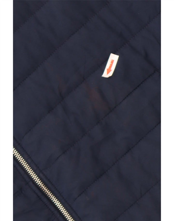 Marks & Spencer Mens Padded Jacket UK 42 XL Navy Blue Polyester