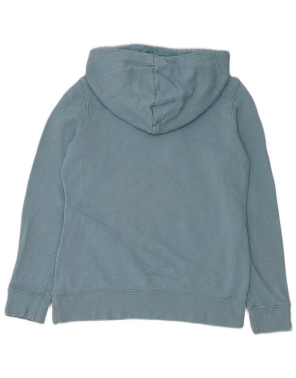 Adidas Graphic Hoodie Jumper UK 8 Small Blue Bomuld