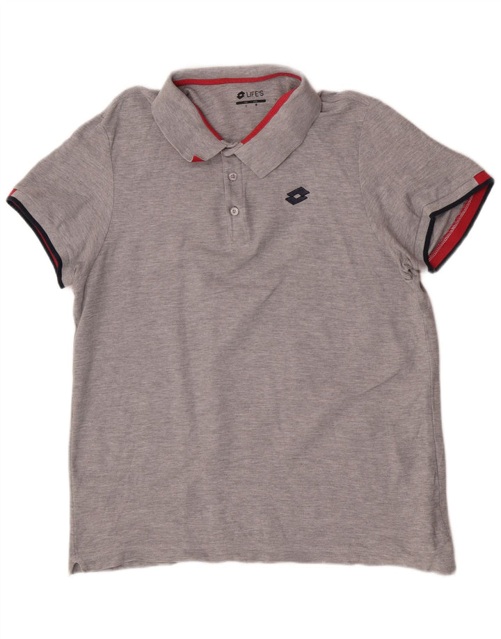 Lotto Herre Life's Polo Shirt Medium Grey Flecked