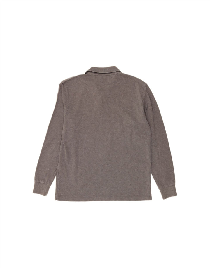 KAPPA Mens Long Sleeve Polo Shirt Small Grey Cotton Vintage Kappa and Second-Hand Kappa from Messina Hembry 