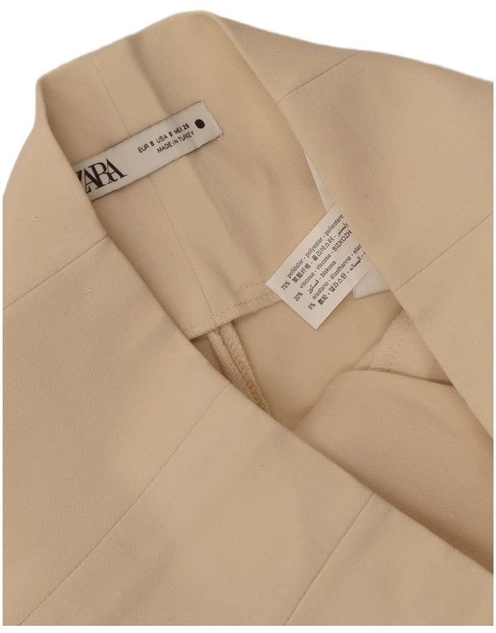 Zara Womens Skinny Trousers Small W26 L28 Beige Polyester