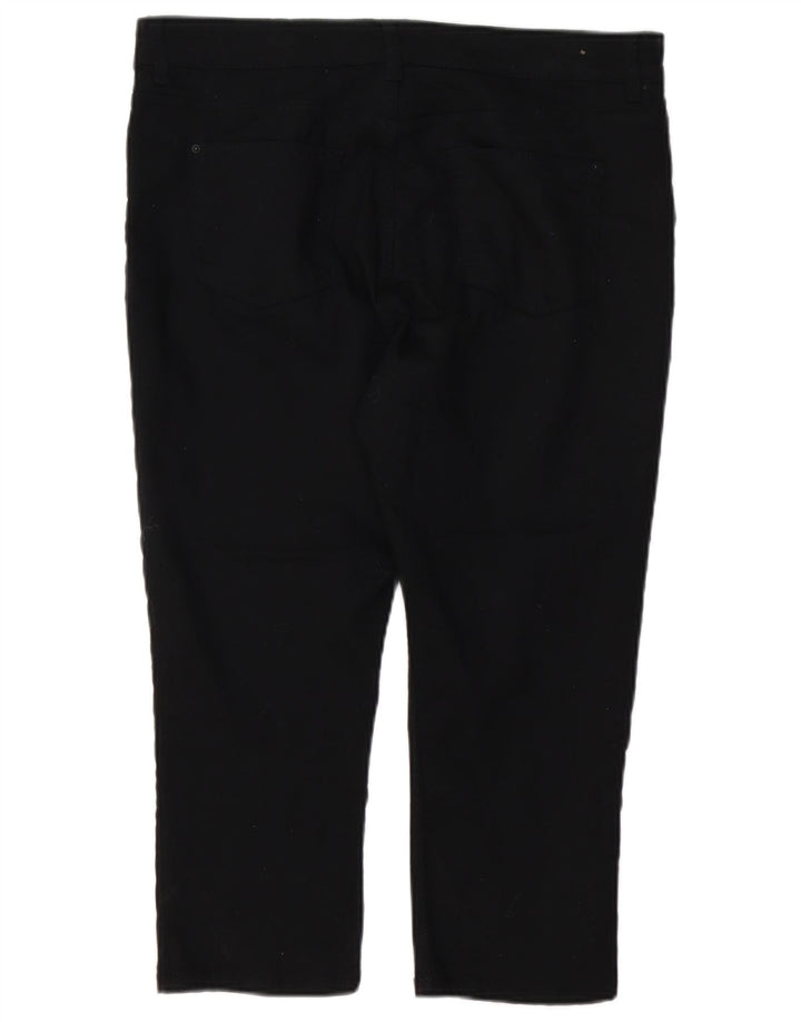 Marks & Spencer Womens Regular Capri Jeans UK 16 Large W38 L21 Black