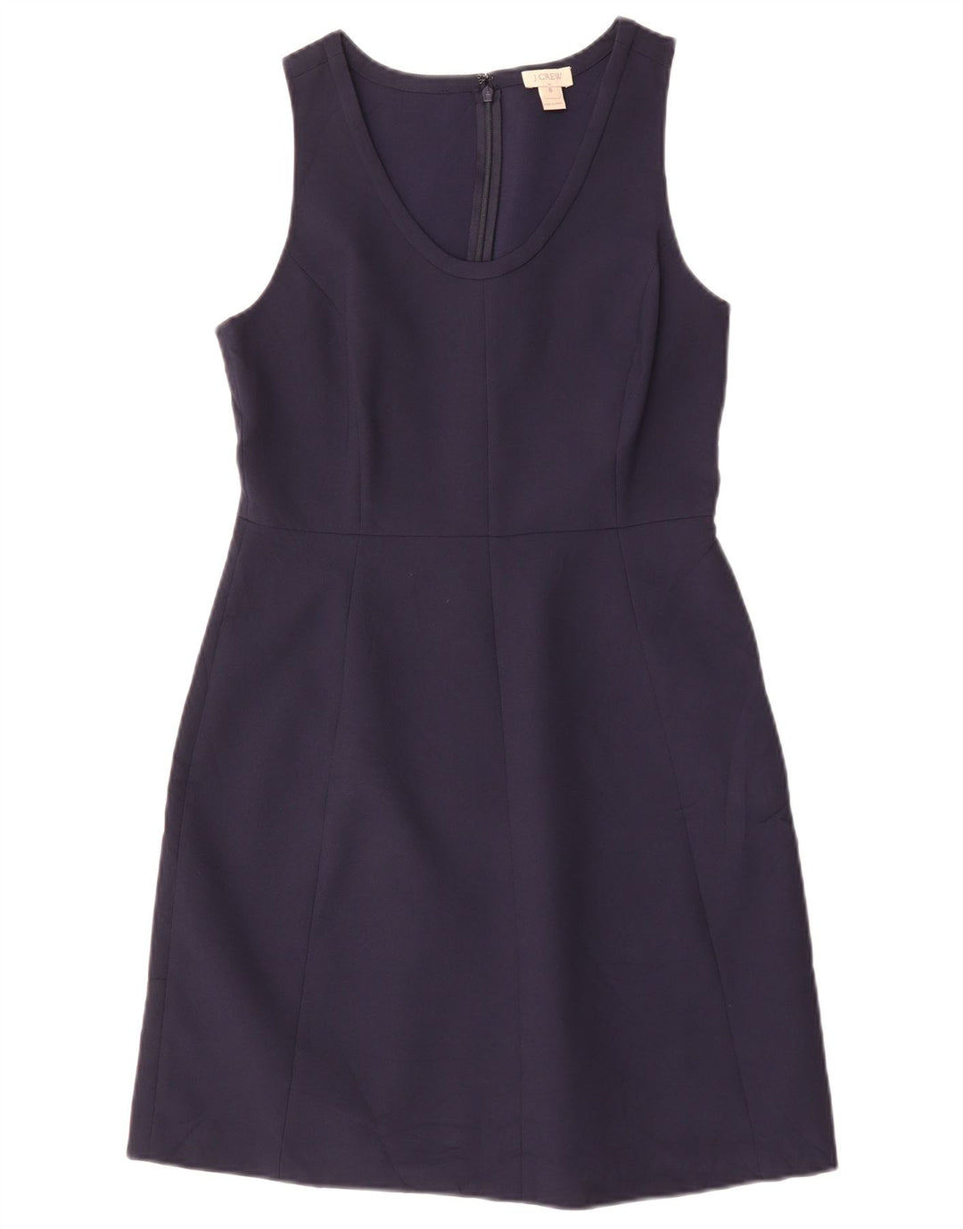 J. CREW Womens Sleeveless A-Line Dress US 6 Medium Navy Blue Polyester