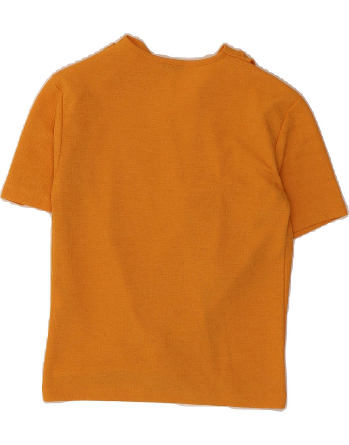 ZARA Womens Blouse Top UK 12 Medium Orange Cotton Vintage Zara and Second-Hand Zara from Messina Hembry 