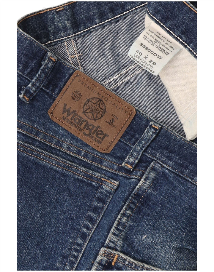 Wrangler herre cropped jeans W40 L24 blå bomuld