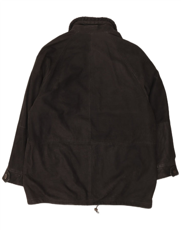 CONBIPEL Mens Leather Coat IT 54 XL Black Leather