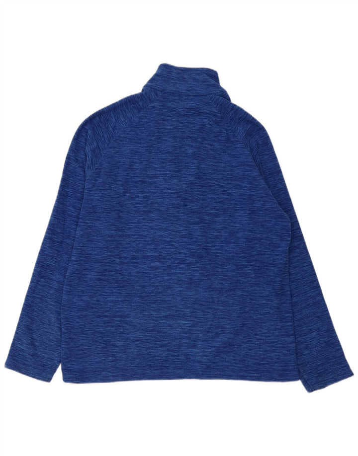 Mountain Warehouse Herre Zip Neck Fleece Jumper Medium Navy Blue Flecked