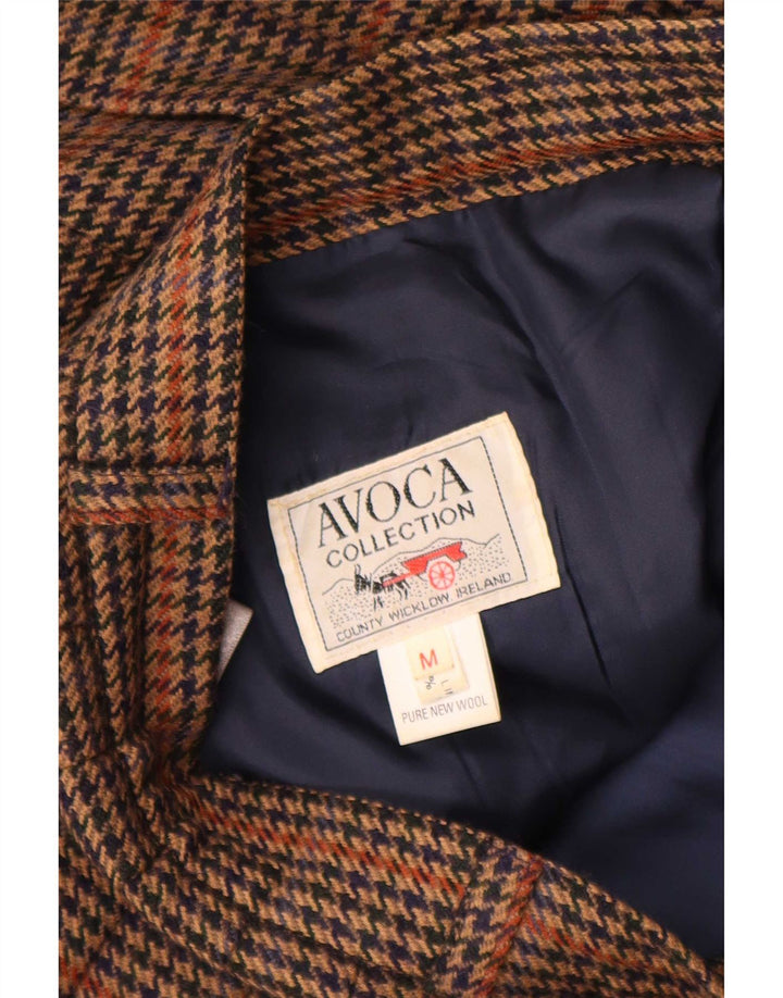 Женская плиссированная юбка Avoca Medium W28 Коричневая с узором «гусиные лапки», новая шерсть