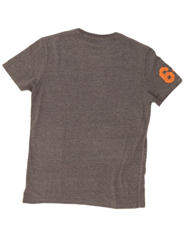 Superdry Mens Graphic T-Shirt Top Large Grey Cotton