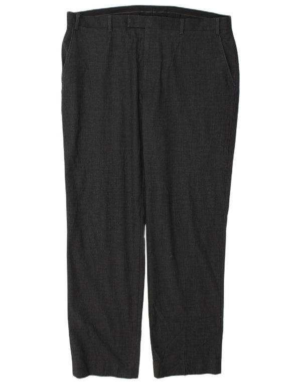 Marks & Spencer Pantalon Chino Regular Homme W40 L33 Gris Polyester
